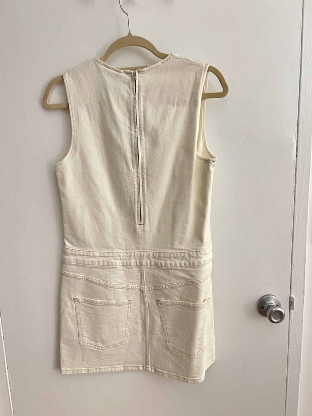 Denim Cream Shift Dress H&M S
